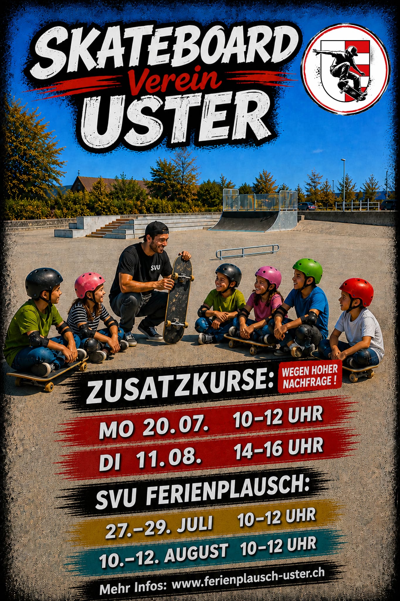 Skate Board Kurse für Kinder bis 15 Jahre